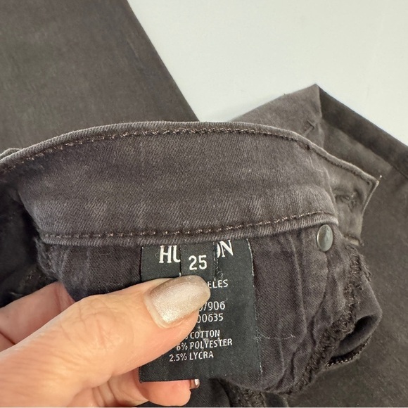 Hudson Barbara High Waist Super Skinny Jeans Size 25 Brown Stretch - Picture 10 of 15